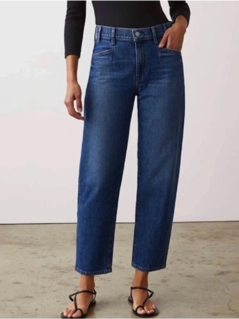 AYR Sz 27 The Beat Barrel Leg Jeans Med/Dark Wash